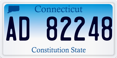 CT license plate AD82248