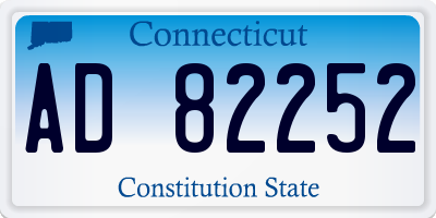 CT license plate AD82252