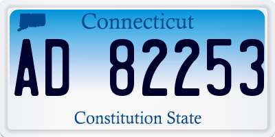 CT license plate AD82253
