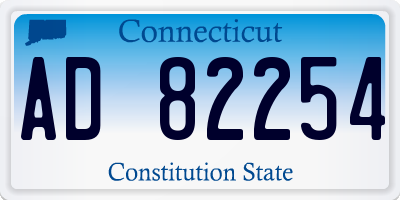 CT license plate AD82254