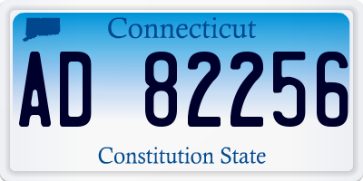 CT license plate AD82256