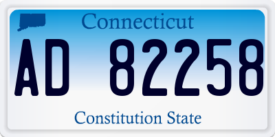 CT license plate AD82258