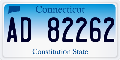 CT license plate AD82262
