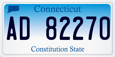 CT license plate AD82270