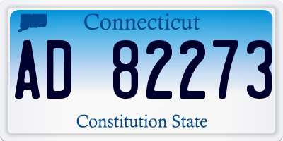 CT license plate AD82273