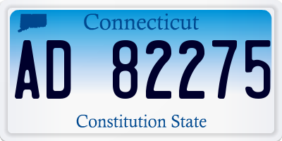 CT license plate AD82275