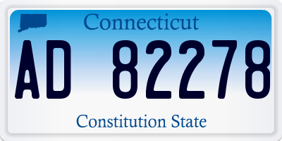 CT license plate AD82278