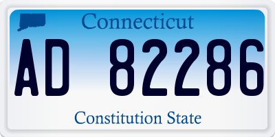 CT license plate AD82286