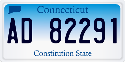CT license plate AD82291