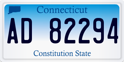 CT license plate AD82294