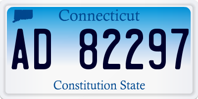 CT license plate AD82297