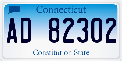 CT license plate AD82302