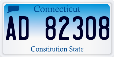 CT license plate AD82308