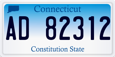 CT license plate AD82312