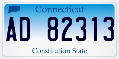 CT license plate AD82313
