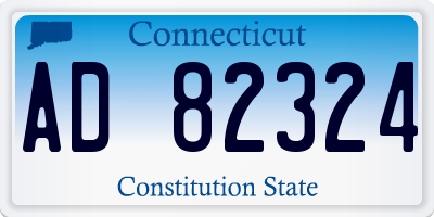 CT license plate AD82324
