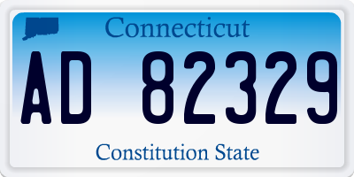 CT license plate AD82329