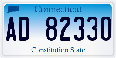 CT license plate AD82330