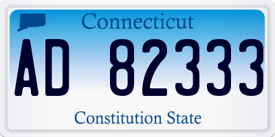 CT license plate AD82333