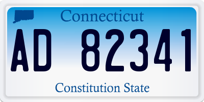 CT license plate AD82341
