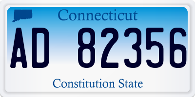 CT license plate AD82356