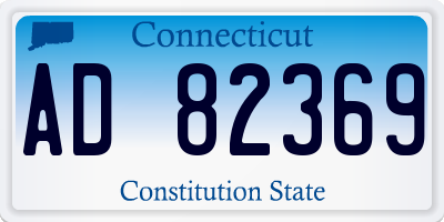 CT license plate AD82369
