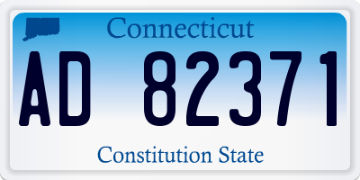 CT license plate AD82371