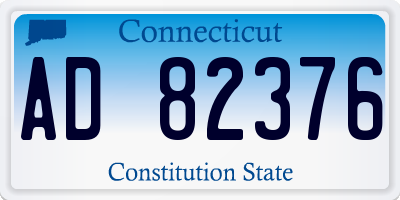 CT license plate AD82376