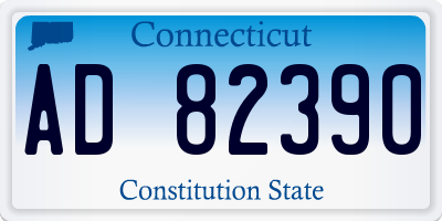 CT license plate AD82390