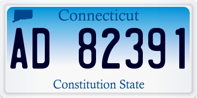 CT license plate AD82391