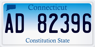 CT license plate AD82396
