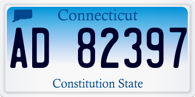 CT license plate AD82397