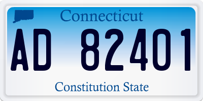 CT license plate AD82401
