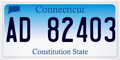 CT license plate AD82403