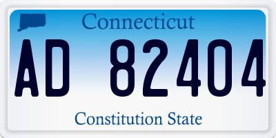 CT license plate AD82404