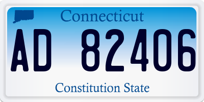 CT license plate AD82406