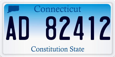 CT license plate AD82412