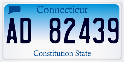 CT license plate AD82439