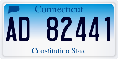 CT license plate AD82441
