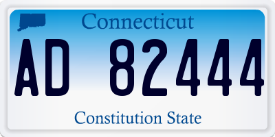 CT license plate AD82444