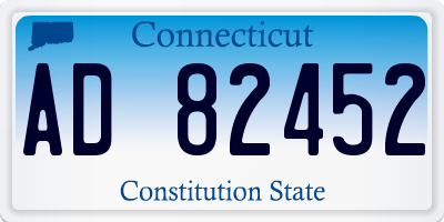 CT license plate AD82452