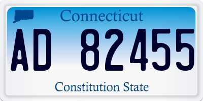 CT license plate AD82455