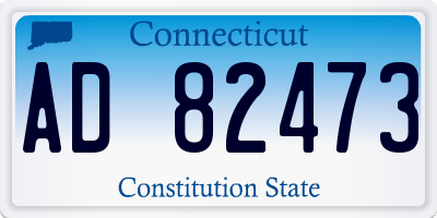 CT license plate AD82473