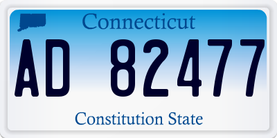 CT license plate AD82477