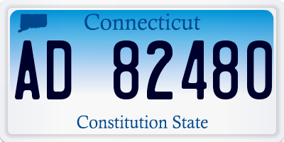 CT license plate AD82480
