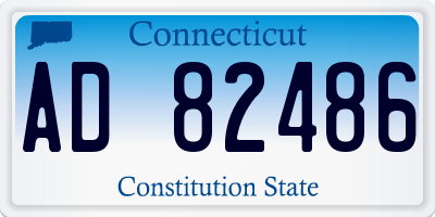 CT license plate AD82486