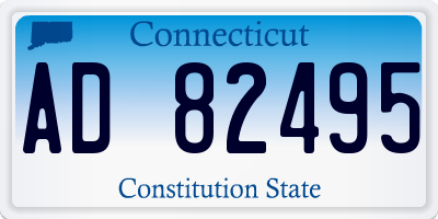 CT license plate AD82495