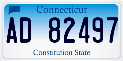 CT license plate AD82497