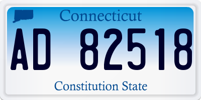 CT license plate AD82518