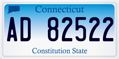 CT license plate AD82522
